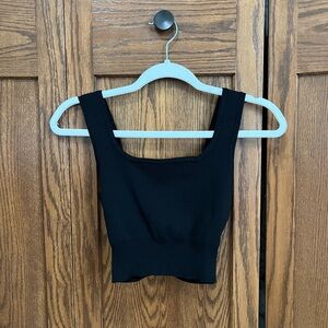 NWOT white fox boutique black wrap back tank top